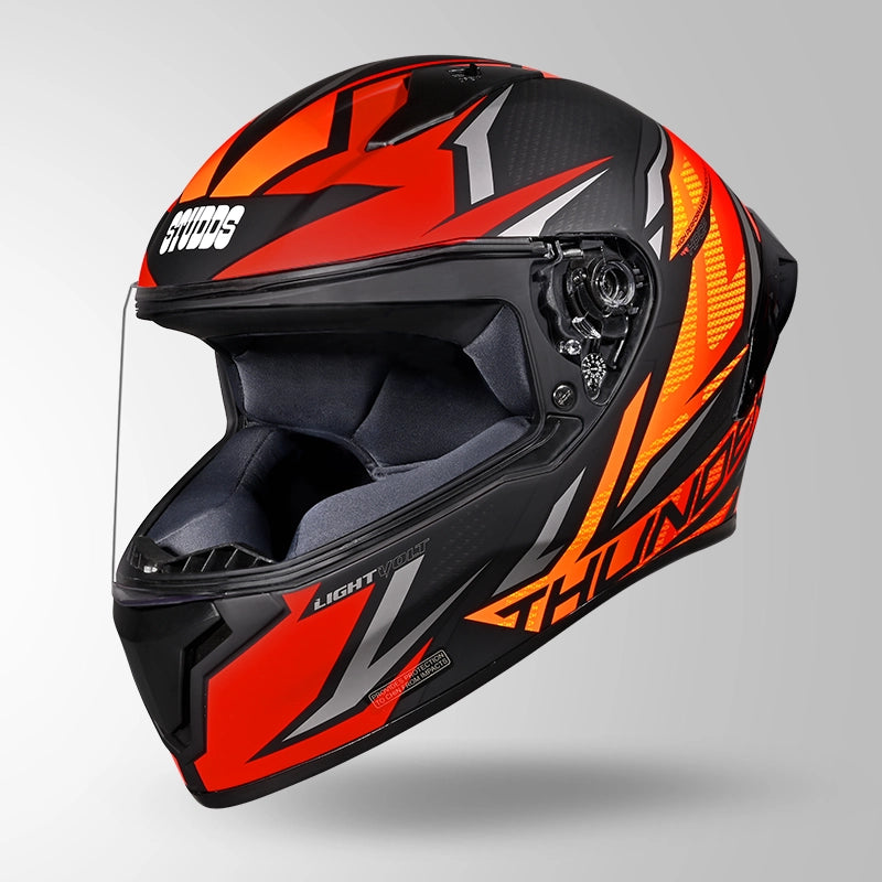 THUNDER D1 LIGHTVOLT DECOR MATT BLACK / RED & ORANGE