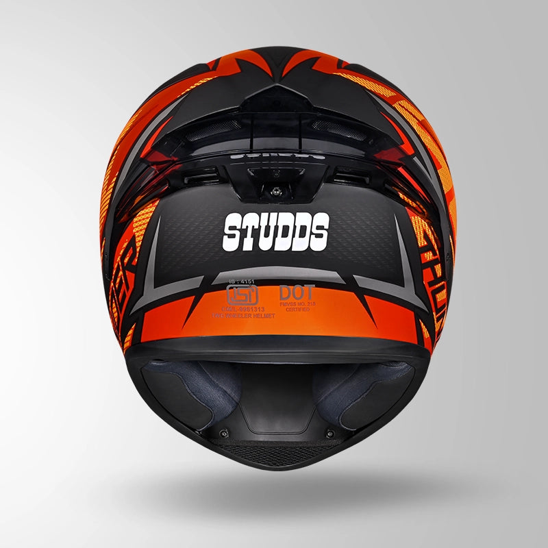 THUNDER D1 LIGHTVOLT DECOR MATT BLACK / RED & ORANGE