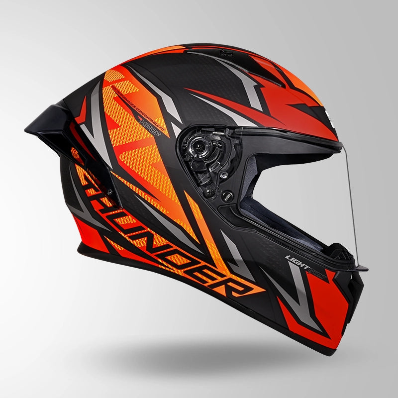 THUNDER D1 LIGHTVOLT DECOR MATT BLACK / RED & ORANGE