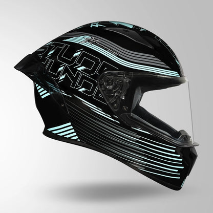 THUNDER D11 DECOR BLACK & BLUE WITH SPOILER