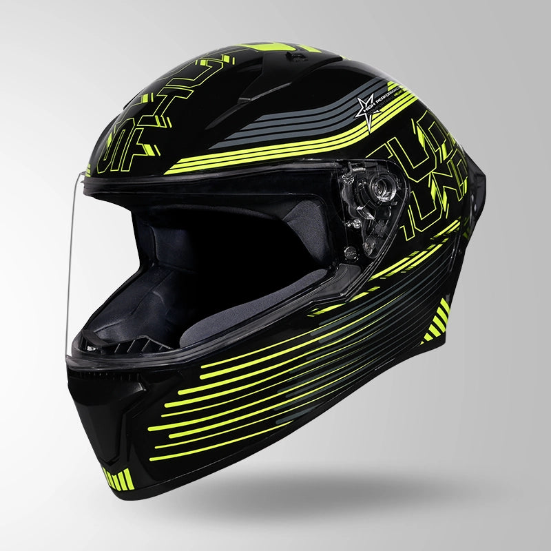 THUNDER D11 DECOR BLACK & FLUORESCENT YELLOW WITH SPOILER