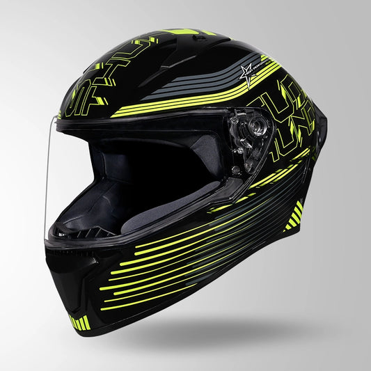 THUNDER D11 DECOR BLACK & FLUORESCENT YELLOW WITH SPOILER
