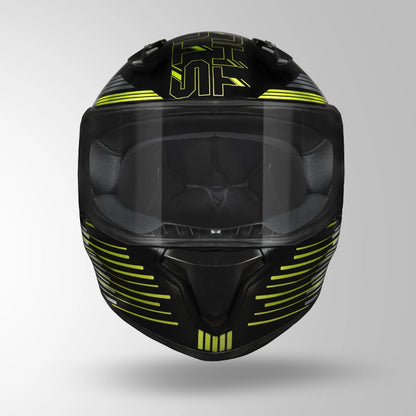 THUNDER D11 DECOR BLACK & FLUORESCENT YELLOW WITH SPOILER
