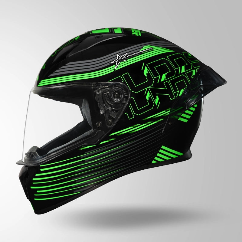 THUNDER D11 DECOR BLACK & GREEN WITH SPOILER