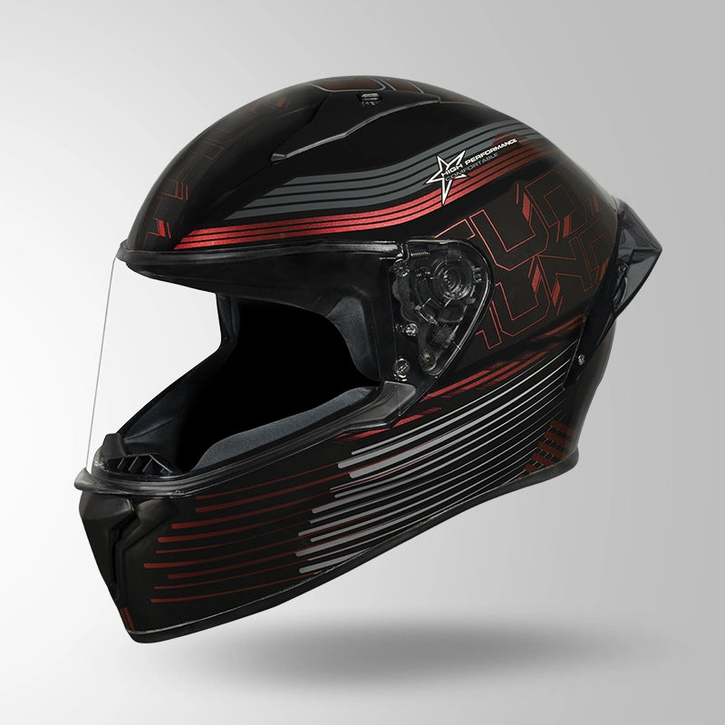 THUNDER D11 DECOR BLACK & LAVA RED WITH SPOILER
