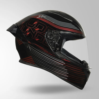 THUNDER D11 DECOR BLACK & LAVA RED WITH SPOILER