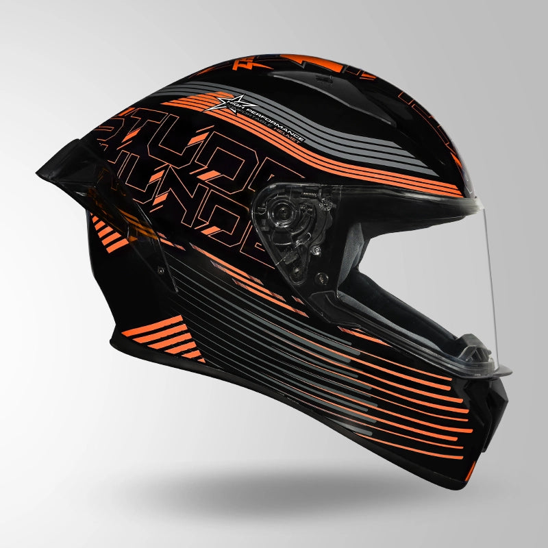 THUNDER D11 DECOR BLACK & ORANGE WITH SPOILER