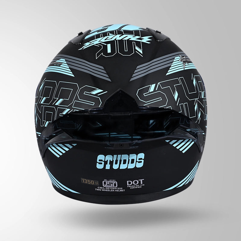 THUNDER D11 DECOR MATT BLACK & BLUE WITH SPOILER