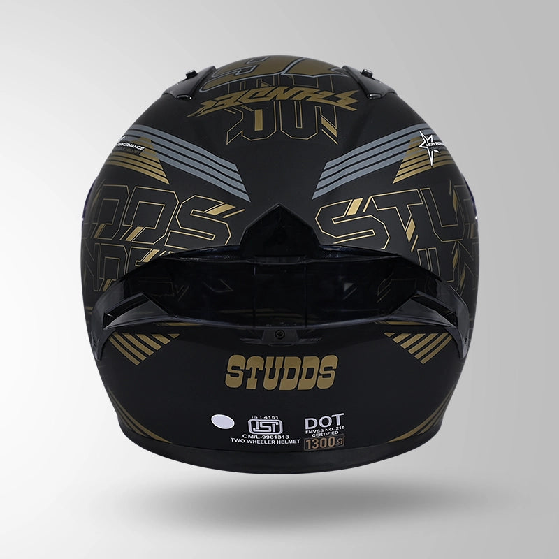 THUNDER D11 DECOR MATT BLACK & GOLDEN WITH SPOILER