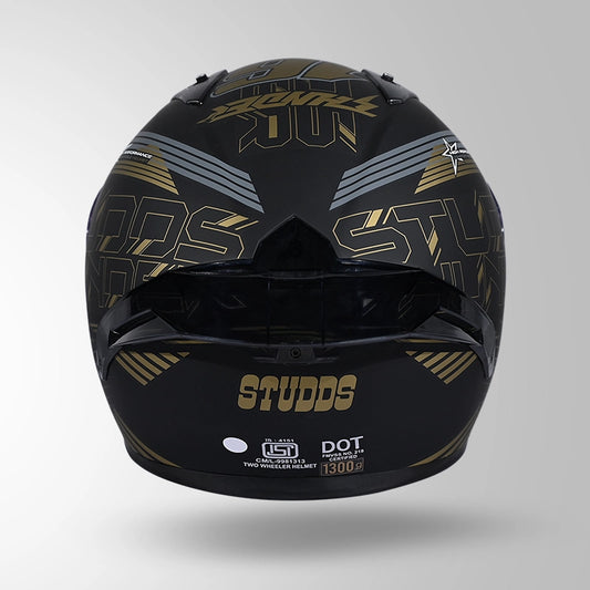 THUNDER D11 DECOR MATT BLACK & GOLDEN WITH SPOILER