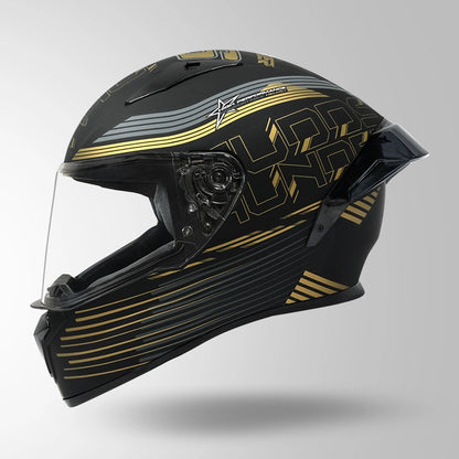 THUNDER D11 DECOR MATT BLACK & GOLDEN WITH SPOILER