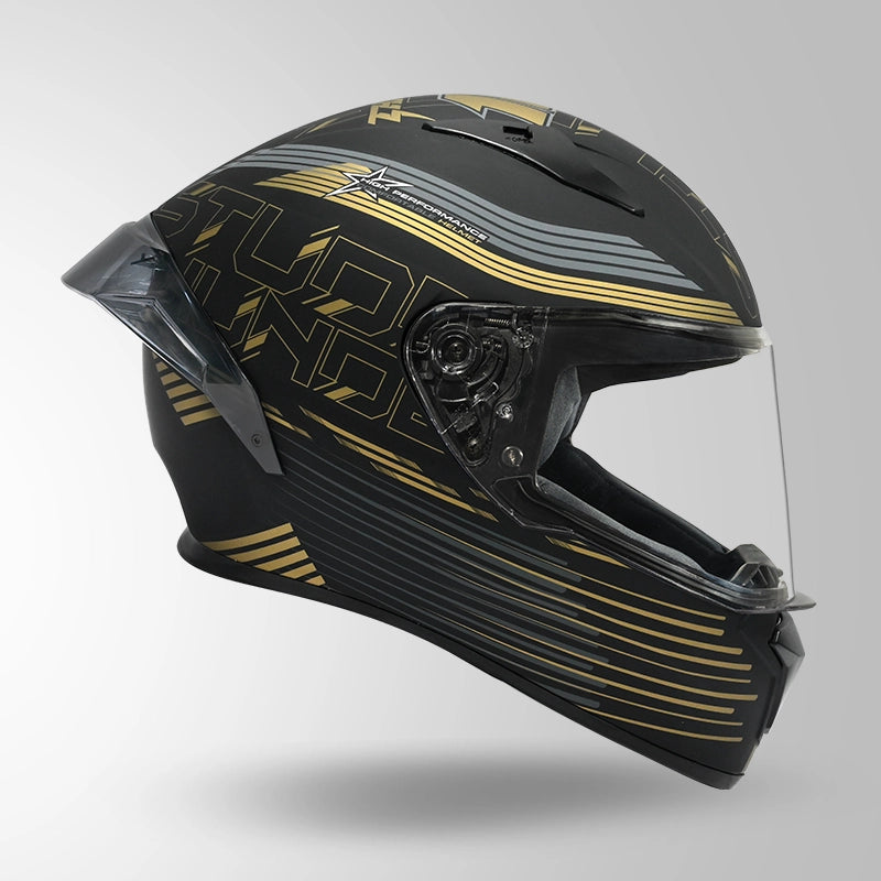 THUNDER D11 DECOR MATT BLACK & GOLDEN WITH SPOILER