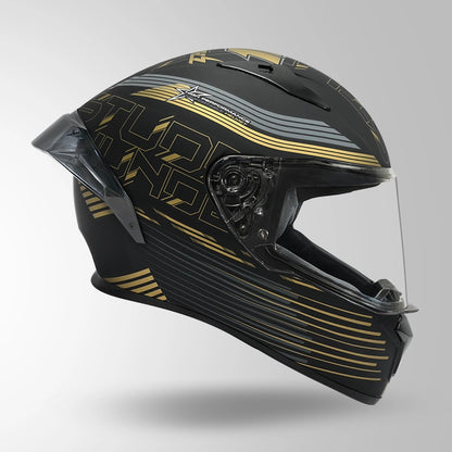 THUNDER D11 DECOR MATT BLACK & GOLDEN WITH SPOILER