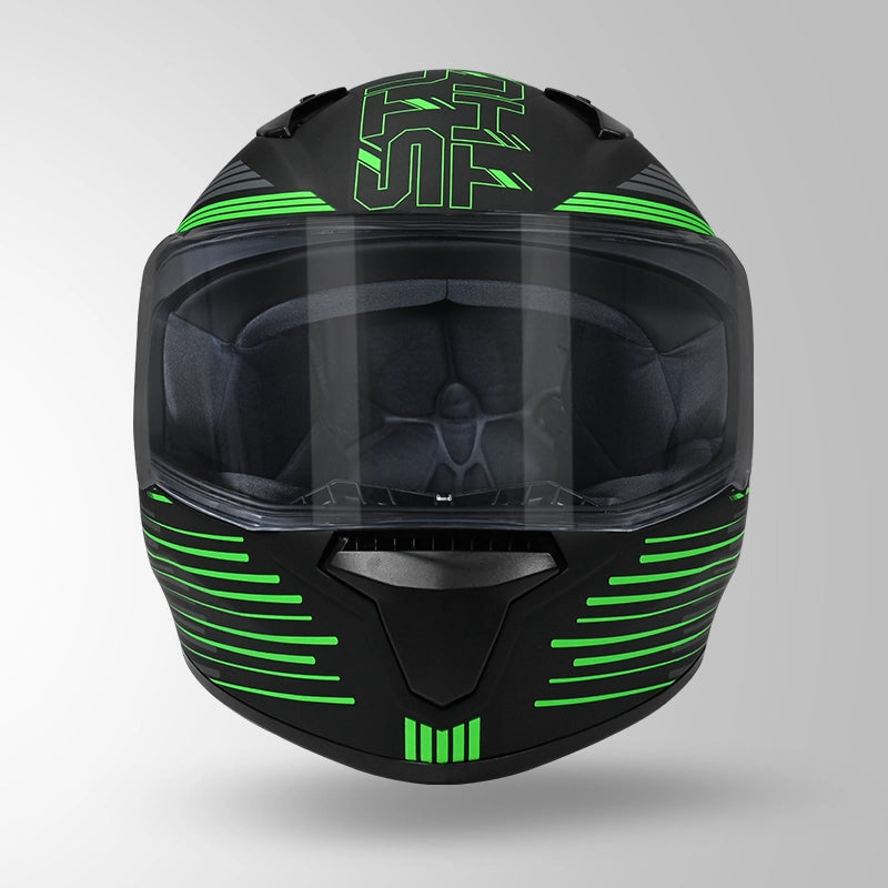 THUNDER D11 DECOR MATT BLACK & GREEN WITH SPOILER