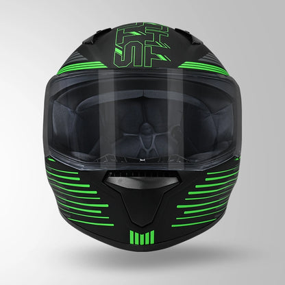 THUNDER D11 DECOR MATT BLACK & GREEN WITH SPOILER