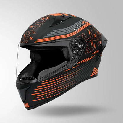 THUNDER D11 DECOR MATT BLACK & ORANGE WITH SPOILER