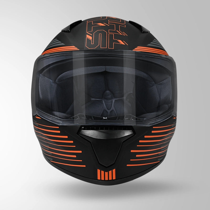 THUNDER D11 DECOR MATT BLACK & ORANGE WITH SPOILER