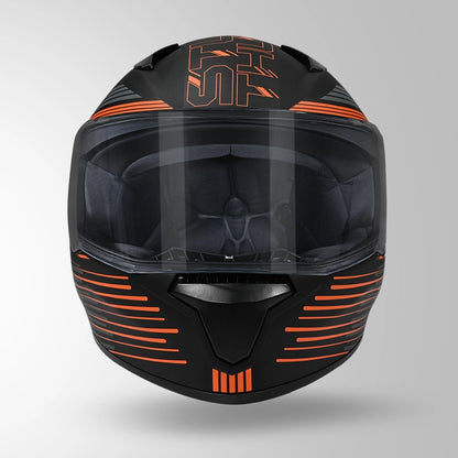 THUNDER D11 DECOR MATT BLACK & ORANGE WITH SPOILER