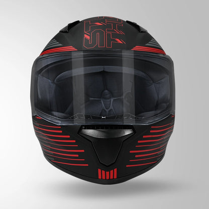 THUNDER D11 DECOR MATT BLACK & RED WITH SPOILER