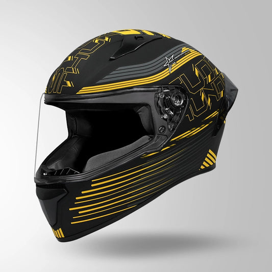THUNDER D11 DECOR MATT BLACK & YELLOW WITH SPOILER