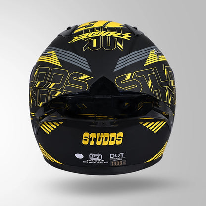 THUNDER D11 DECOR MATT BLACK & YELLOW WITH SPOILER