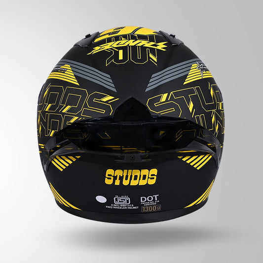 THUNDER D11 DECOR MATT BLACK & YELLOW WITH SPOILER