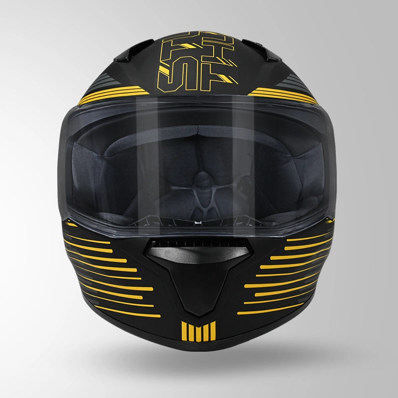 THUNDER D11 DECOR MATT BLACK & YELLOW WITH SPOILER