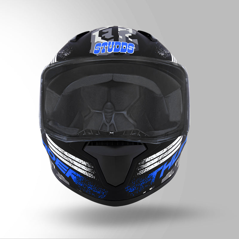 THUNDER D2 DECOR MATT BLACK & BLUE WITH SPOILER