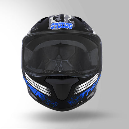 THUNDER D2 DECOR MATT BLACK & BLUE WITH SPOILER