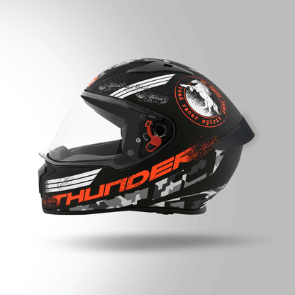 THUNDER D2 DECOR MATT BLACK & ORANGE WITH SPOILER
