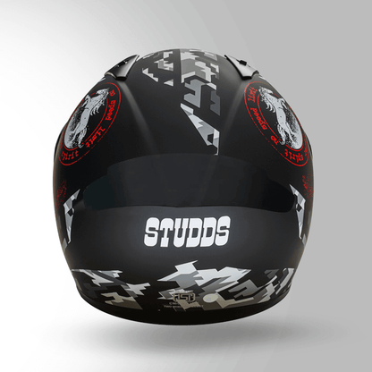 THUNDER D2 DECOR MATT BLACK & RED WITH SPOILER