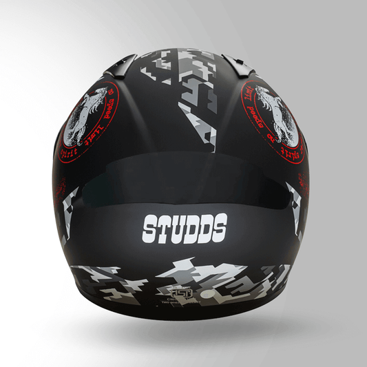 THUNDER D2 DECOR MATT BLACK & RED WITH SPOILER