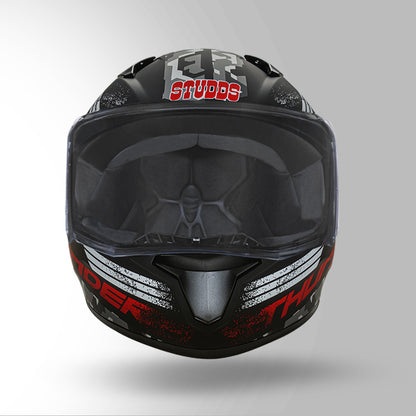 THUNDER D2 DECOR MATT BLACK & RED WITH SPOILER