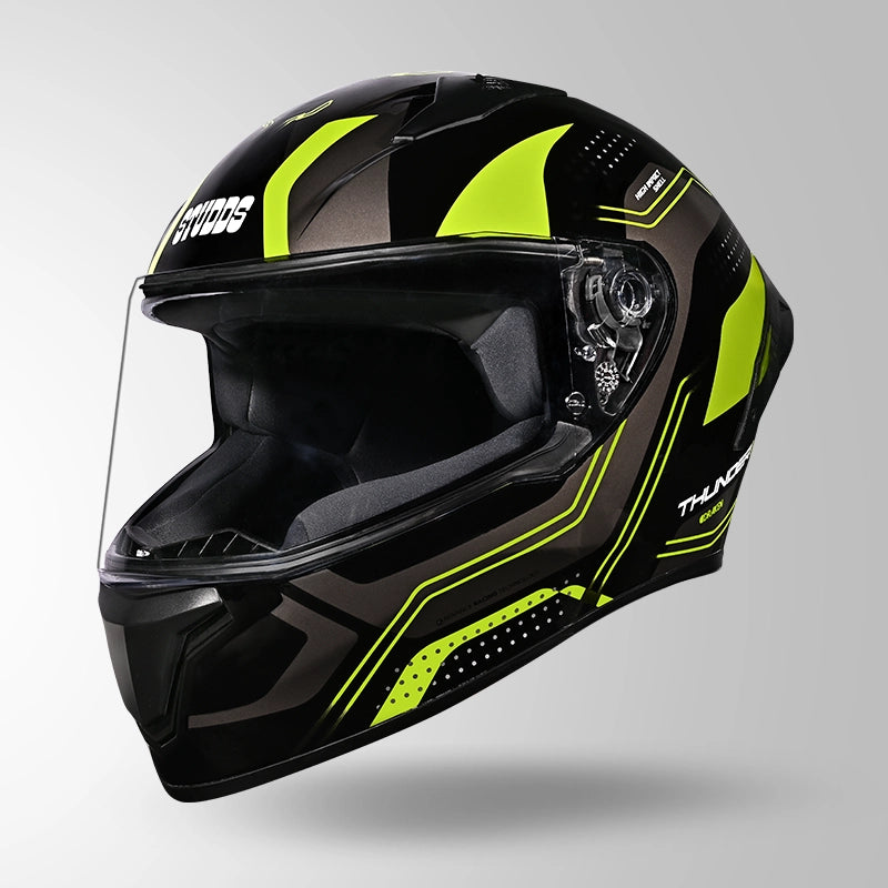 THUNDER D2 DRAKEN DECOR BLACK & FLUORESCENT YELLOW WITH SPOILER