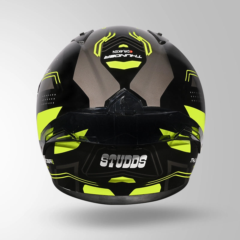 THUNDER D2 DRAKEN DECOR BLACK & FLUORESCENT YELLOW WITH SPOILER