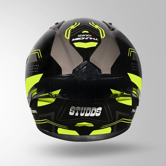 THUNDER D2 DRAKEN DECOR BLACK & FLUORESCENT YELLOW WITH SPOILER