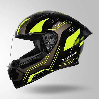 THUNDER D2 DRAKEN DECOR BLACK & FLUORESCENT YELLOW WITH SPOILER