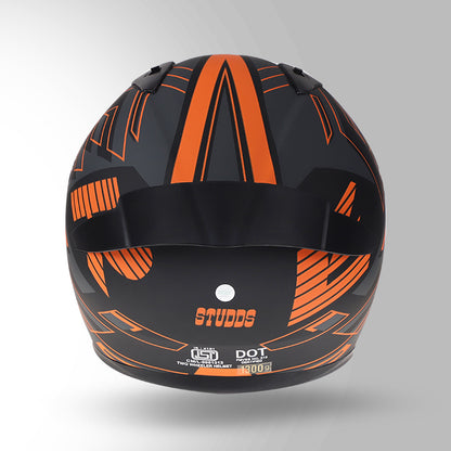 THUNDER D3 DECOR MATT BLACK & ORANGE WITH SPOILER