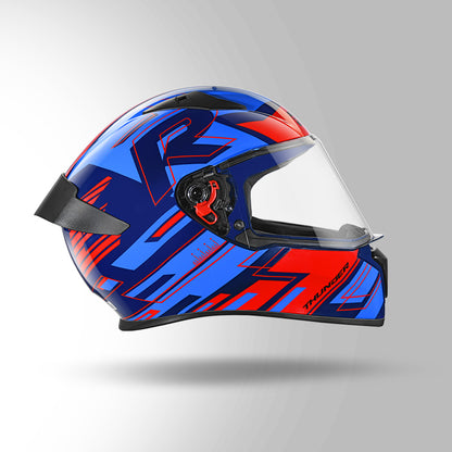 THUNDER D3 DECOR MATT BLUE & RED WITH SPOILER