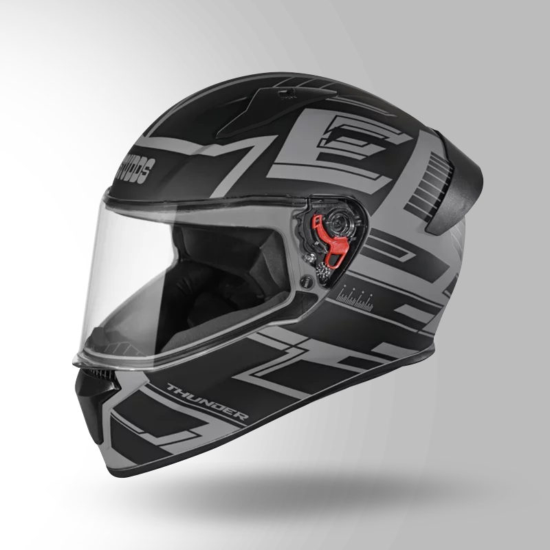 THUNDER D3 DECOR MATT GREY & BLACK WITH SPOILER