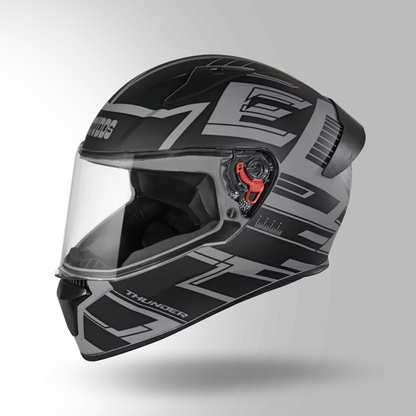 THUNDER D3 DECOR MATT GREY & BLACK WITH SPOILER