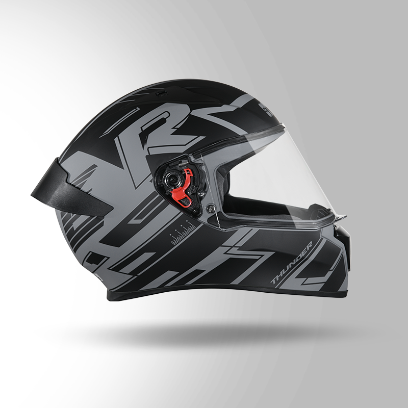 THUNDER D3 DECOR MATT GREY & BLACK WITH SPOILER