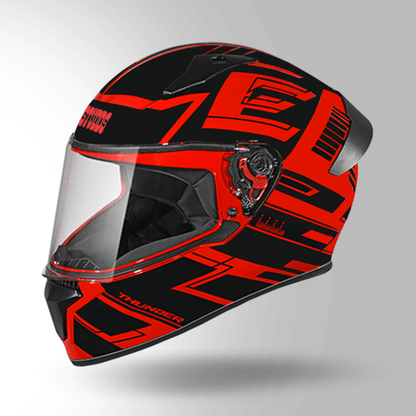THUNDER D3 DECOR MATT RED & BLACK WITH SPOILER