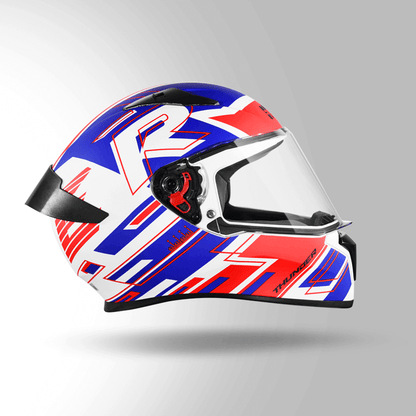 THUNDER D3 DECOR MATT WHITE & RED WITH SPOILER