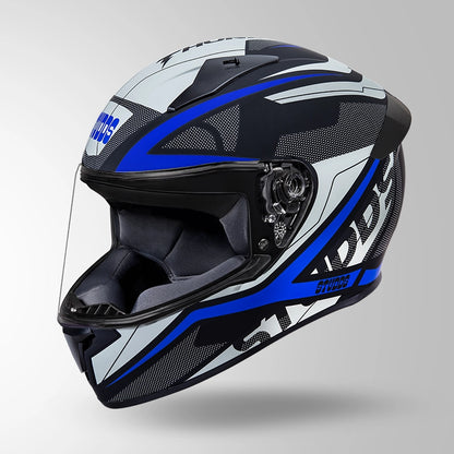 THUNDER D4 DECOR MATT BLACK & BLUE WITH SPOILER