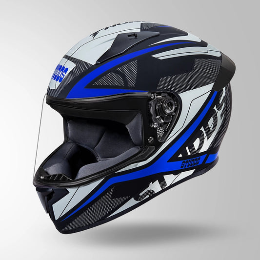 THUNDER D4 DECOR MATT BLACK & BLUE WITH SPOILER