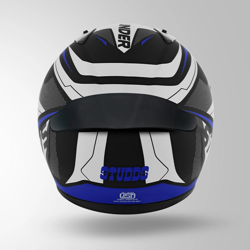 THUNDER D4 DECOR MATT BLACK & BLUE WITH SPOILER