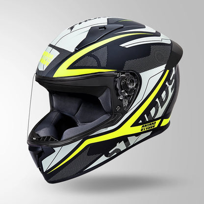 THUNDER D4 DECOR MATT BLACK & YELLOW WITH SPOILER