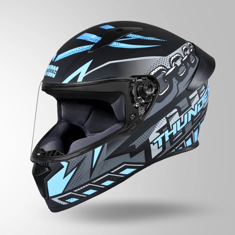 THUNDER D5 DECOR MATT BLACK & BLUE WITH SPOILER