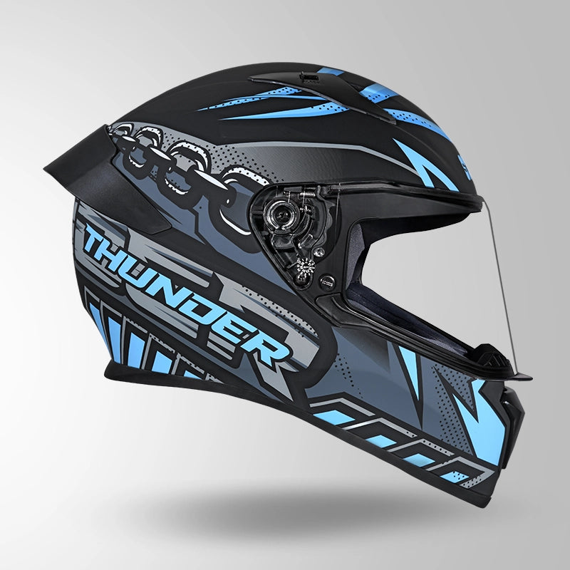 THUNDER D5 DECOR MATT BLACK & BLUE WITH SPOILER